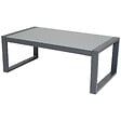 HAPPY GARDEN - Salon de jardin IBIZA en tissu gris 4 places - aluminium anthracite - vignette