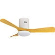 VOLTMAN - Ventilateur de plafond connecté + éclairage Ø105 cm - blanc et bois - Voltman - vignette