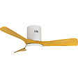 VOLTMAN - Ventilateur de plafond connecté + éclairage Ø105 cm - blanc et bois - Voltman - vignette