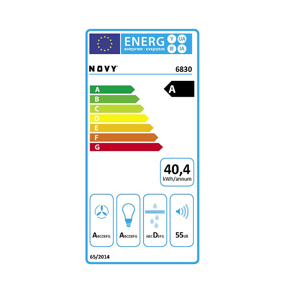 NOVY - hotte plafond 90cm 815m3/h inox - 6830/16 - large