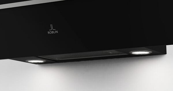 ROBLIN - hotte décorative inclinée 80cm 580m3/h noir - 5629997 - large