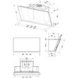 ROBLIN - hotte décorative inclinée 80cm 580m3/h noir - 5629997 - vignette