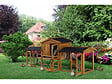 HABITAT ET JARDIN - Clapier pour lapin avec 1 étage en bois "Galina" - 224 x 53 x 84 cm - Marron - vignette