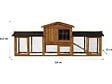HABITAT ET JARDIN - Clapier pour lapin avec 1 étage en bois "Galina" - 224 x 53 x 84 cm - Marron - vignette