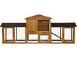 HABITAT ET JARDIN - Clapier pour lapin avec 1 étage en bois "Galina" - 224 x 53 x 84 cm - Marron - vignette