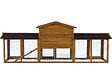 HABITAT ET JARDIN - Clapier pour lapin avec 1 étage en bois "Galina" - 224 x 53 x 84 cm - Marron - vignette