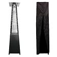 HAPPY GARDEN - Parasol chauffant gaz STOCKHOLM 13kW acier noir + housse de protection - vignette