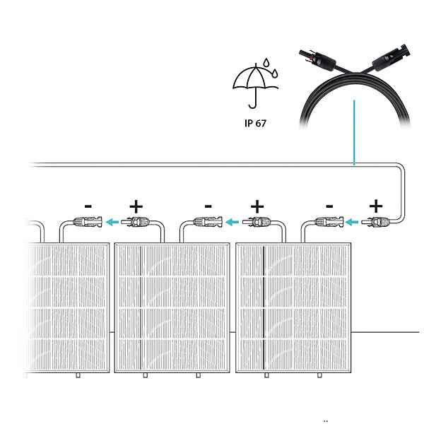 AVIDSEN - Câble universel pour panneaux solaires MC4 2m - Avidsen - 127133 - large