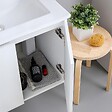 KIAMAMI VALENTINA - Meuble De Salle De Bains Suspendu 120Cm Blanc Avec Portes Et Miroir 120X110 | Bilbao - vignette