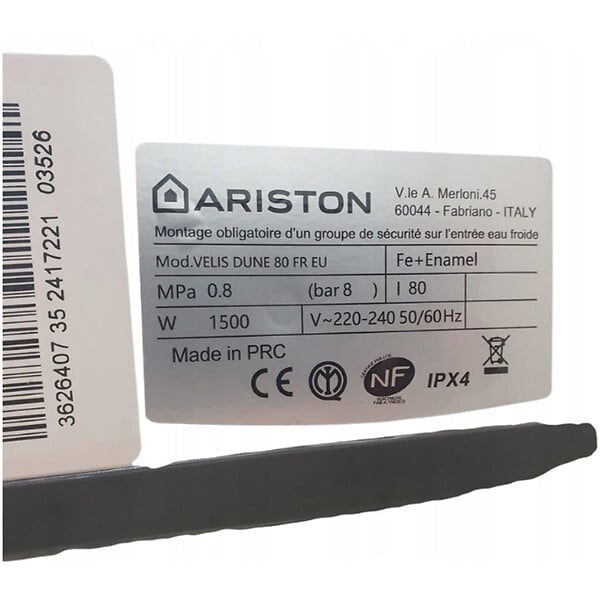 ARISTON - Chauffe-eau electrique Ultra-Plat ARISTON VELIS DUNE 80 FR EU - large