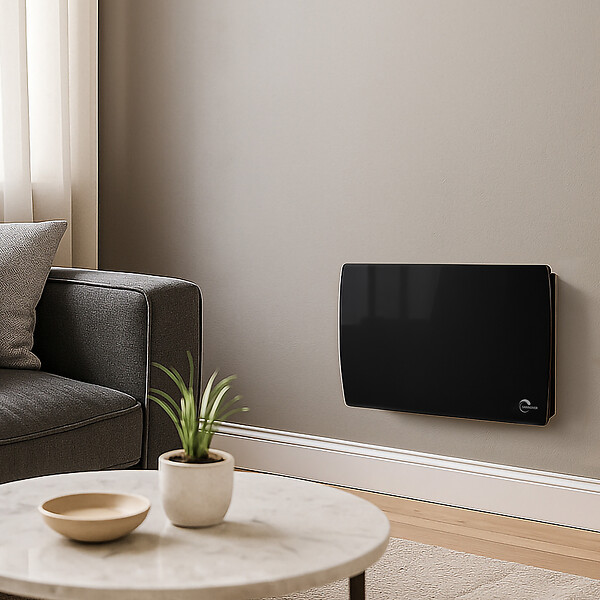 SANNOVER - Radiateur Electrique Mural en Verre Sorimo NF 1500 W Noir Sannover - large