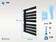 PURLINE - Sèche-serviettes mural aluminium display LED et WiFi 500W - vignette