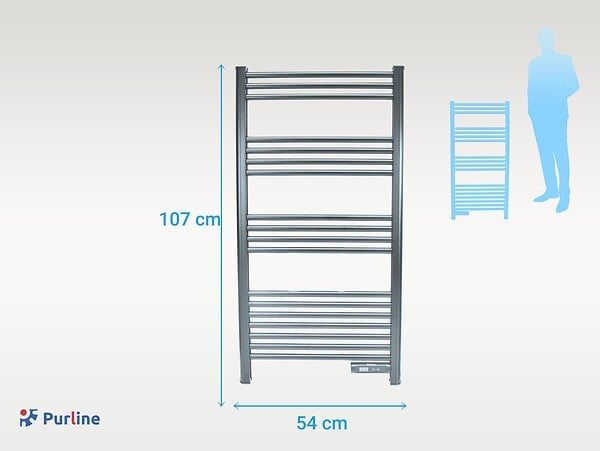 PURLINE - Sèche-serviettes avec minuterie 500W - large