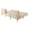OVIALA - Salon de jardin bas modulable rayé 3 places beige - Patio - vignette