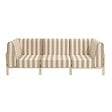 OVIALA - Salon de jardin bas modulable rayé 3 places beige - Patio - vignette
