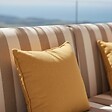 OVIALA - Salon de jardin bas modulable rayé 2 places beige - Patio - vignette