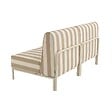 OVIALA - Salon de jardin bas modulable rayé 2 places beige - Patio - vignette