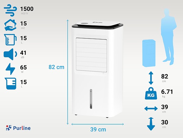 PURLINE - Climatiseur numérique à évaporation à haut débit - large