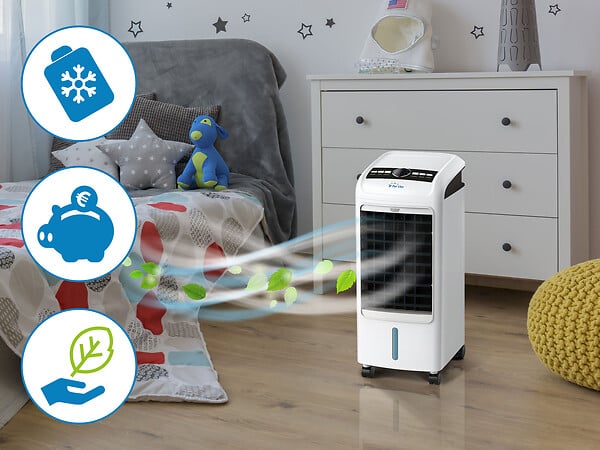 PURLINE - Rafraichisseur d'air par évaporation 70W 3 vitesses et 4 L - large