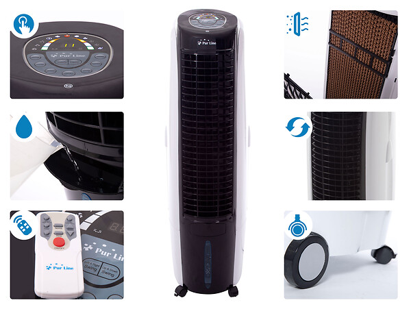 PURLINE - Rafraichisseur d'air par évaporation à débit élevé 6 vitesses - large