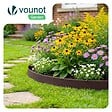 VOUNOT - Bordure de jardin plastique flexible 20m avec piquets Marron - vignette