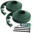 VOUNOT - Bordure de jardin plastique flexible 20m avec piquets vert - vignette
