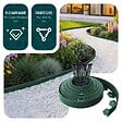 VOUNOT - Bordure de jardin plastique flexible 20m avec piquets vert - vignette