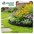 VOUNOT - Bordure de jardin plastique flexible 20m avec piquets noir - vignette
