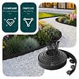 VOUNOT - Bordure de jardin plastique flexible 20m avec piquets noir - vignette