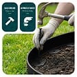 VOUNOT - Bordure de jardin plastique flexible 20m avec piquets noir - vignette