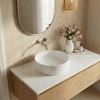 CERAMIA - Ceramia Vasque à poser ronde 36 cm hauteur 12,5 cm sans trop-plein blanc mat PixL (CEPX3636WM) - vignette