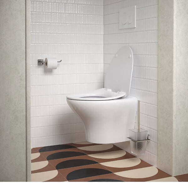 JACOB DELAFON - Jacob Delafon Porte-rouleau Moderne, Chrome + Porte-balai Moderne, Chrome - large