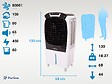 PURLINE - Rafraichisseur d'air par évaporation à débit élevé avec télécommande et roues - vignette