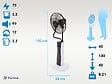 PURLINE - Ventilateur brumisateur à 3 vitesses avec télécommande - vignette