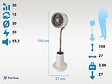 PURLINE - Ventilateur de sol DC avec lumière ambiante - vignette