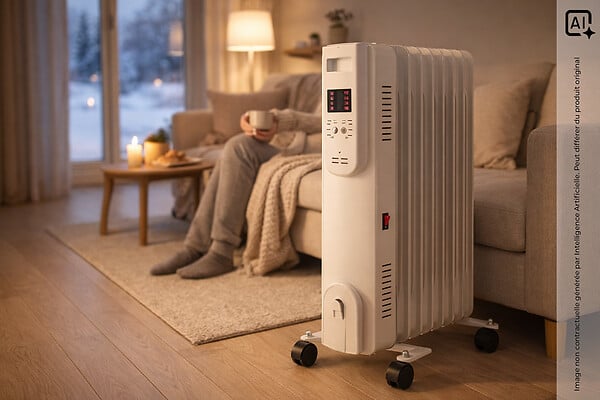 VOLTMAN - Radiateur mobile bain d'huile DigiOil 1500W - Voltman - large