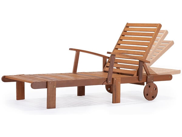 HABITAT ET JARDIN - Bain de soleil pliant en bois exotique "Tokyo" - Maple - Marron clair - Lot de 4 - large