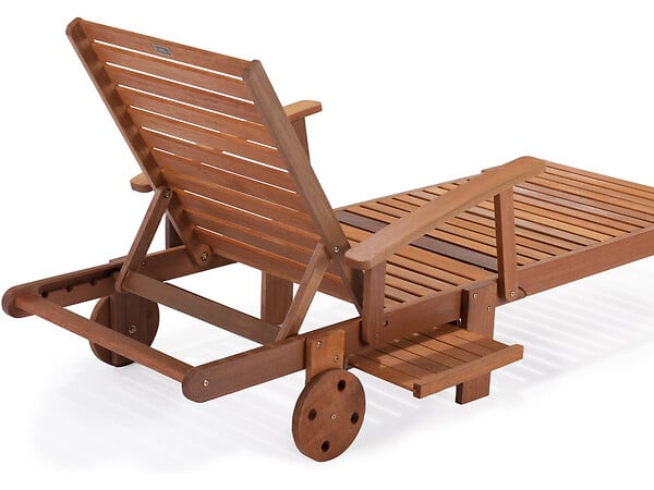 HABITAT ET JARDIN - Bain de soleil pliant en bois exotique "Tokyo" - Maple - Marron clair - Lot de 4 - large