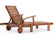 HABITAT ET JARDIN - Bain de soleil pliant en bois exotique "Tokyo" - Maple - Marron clair - Lot de 4 - vignette