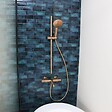 ESSEBAGNO - Luisa ensemble barre de douche cuivre brossé 3 pièces - vignette