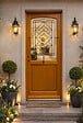 GD MENUISERIES - Porte d'entrée Bois Vitrage Transparent, ELIOTH H215 x L90 cm Côte Tableau, p.Droit (Poignée, Barillet ref 010403FP) - vignette