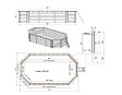 ALTANKA - Piscine hors sol en bois NEMO 7.3 x 3.97 - H.1.45 m, gris clair, fixations à visser - BAS7305OSPL2 - vignette