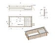 ALTANKA - Piscine hors sol en bois AQUA 6.1 x 2.85 - H.1.31 m avec plage, gris clair, cadre en métal - sans dalle - BAS7307OSPU2+PLA307 - vignette