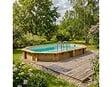 ALTANKA - Piscine hors sol en bois NEMO 4.3 x 3 - H.1.31 m, sable, fixations à sceller - BAS7303OSPI3 - vignette