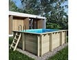 ALTANKA - Piscine hors sol en bois AQUA 4.65 x 2.85 - H.1.24 m, bleu pâle, fixations à visser - BAS7306OSPL - vignette