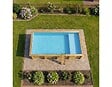 ALTANKA - Piscine hors sol en bois AQUA 8.5 x 4.35 - H.1.45 m avec plage, bleu pâle, fixations à visser - BAS7309OSPL+PLA309 - vignette