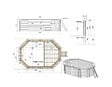ALTANKA - Piscine hors sol en bois NEMO 4.3 x 3 - H.1.18 m avec plage, sable, cadre en métal - sans dalle - BAS7302OSPU3+PLA302 - vignette