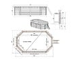 ALTANKA - Piscine hors sol en bois NEMO 5.79 x 3.49 - H.1.45 m, bleu pâle, cadre en métal - sans dalle - BAS7304OSPU - vignette