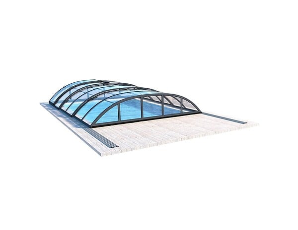 ALTANKA - Abri de piscine Horizon - 6.1x2.38 m - polycarbonate massif 3 mm - pour piscine BAS7306 - ECO336 - large