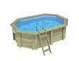 ALTANKA - Piscine hors sol en bois NEMO 4.3 x 3 - H.1.18 m, bleu pâle, cadre en métal - sans dalle - BAS7302OSPU - vignette